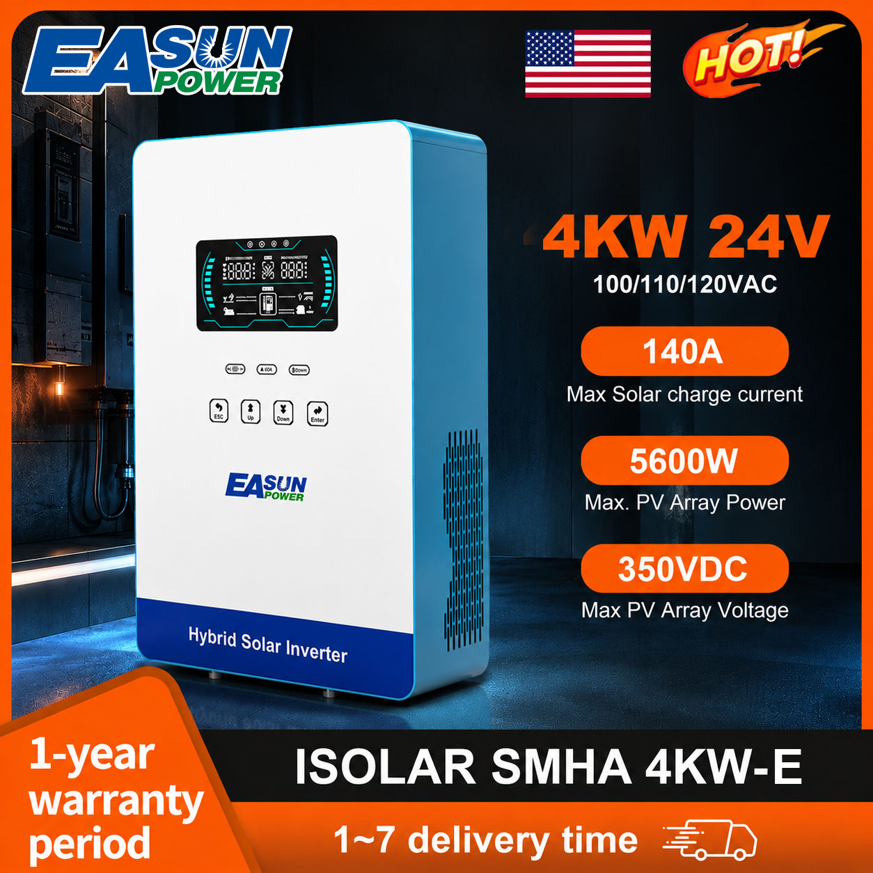 Grid Tie Inverter Limiter 2000W - EASUN POWER 4KW 120V Inwerter Solarny