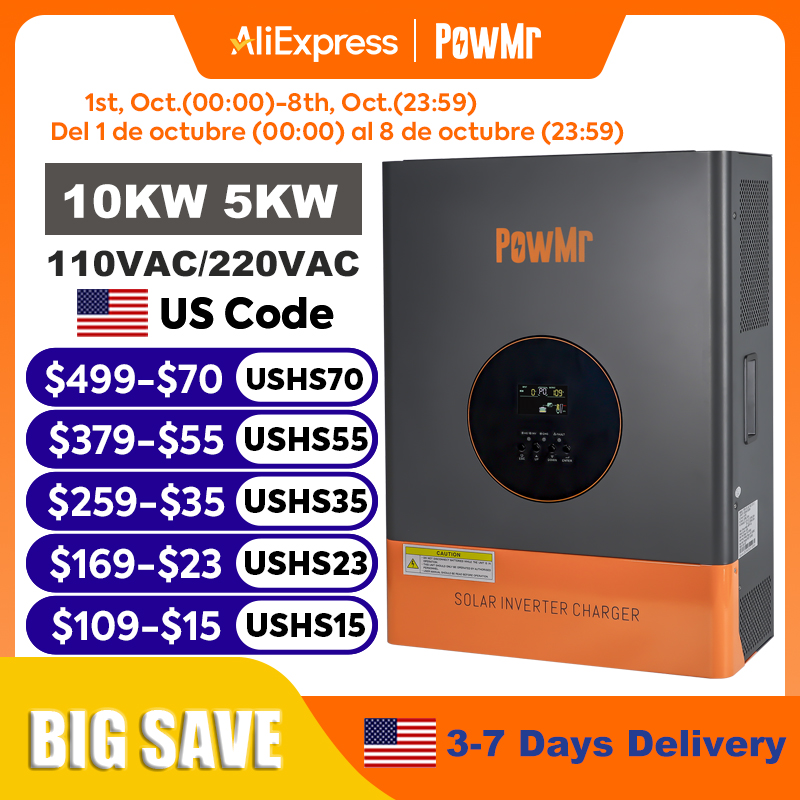 Falownik PowMr 10KW 5KW z Rozd – Split Phase Inverter 10Kw 110V 220V recenzja i cena